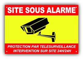 CRJ SITE Surveillance Panel with PVC Alarm + 4 Holes with Text – Remote Surveillance Protection – 24H/24H Onsite Interaction