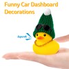 Wonuu Rubber Duck Car Ornaments with Knit Hat for Dashboard