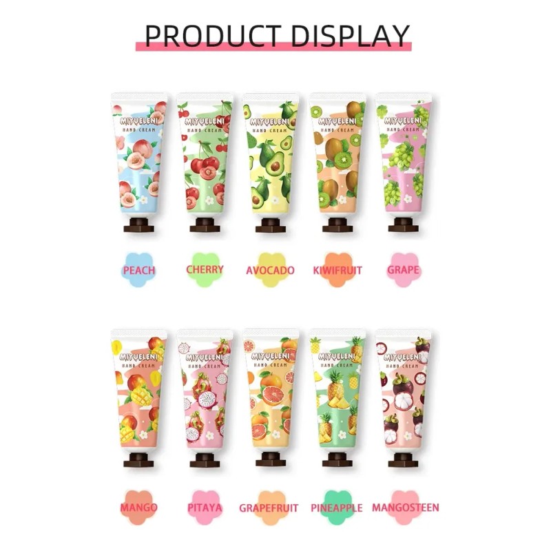 Set 10 Cremas Para Manos Hidratantes Frutales Fruit-a