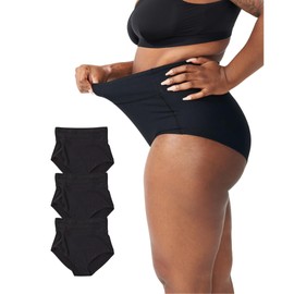 Bodily The All-In Panty, Maternity, Postpartum & C-Section Underwear, High Waisted, Soft, Stretchy & Comfortable for Pregnancy & Postpartum (Medium, 3, Black)