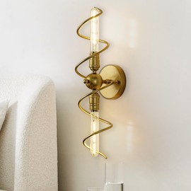 TOCHIC Wall Sconces 20" L,Gold Sconces Wall Decor,2 Light Modern Vintage Wall Lamp Mounted Lamp Indoor Vanity Light for Living Room,Bedroom,Hallway,Dining Room,Fireplace,Staircas