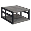 Convenience Concepts Monterey Square Coffee Table, Weathered Gray / Black