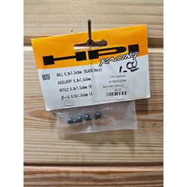 HPI #86059 BALL 6.8×7.3×3 BLACK 4PCS