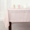 Solino Home Pink Linen Tablecloth 108" L x 60" W