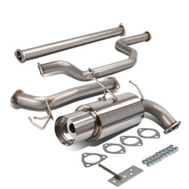 Auto Dynasty 4.5 inches Muffler Tip Stainless Steel Catback Exhaust System, Compatible with Acura Integra DA DB 1990-1993