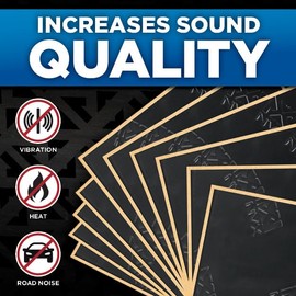 NVX SDRF20 Five Sheets of 18" x 32" (20 sq. ft.) 3 Layer Sound Damping Material (Sound Deadening) Closed Cell Black Foam, Aluminum Foil, and Butyl Rubber