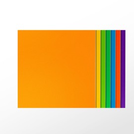 ROBOTIME 7-Pack Double-Sided Colored 1/8" Plywood Sheets - 12 x 12 x 1/8 Inch - Roller-Coated Solid Color 3mm Craft Wood Sheets for Laser Cutting, Engraving & Wood Burning - Assorted Colors