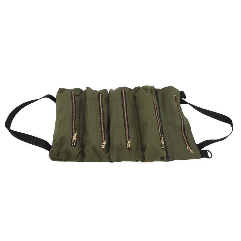 Car Back Seat Tool Storage Bag Canvas Garden Foldable Roll