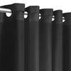 Curoayood no Hook Black Shower Curtain for Bathroom,Machine Washable Light