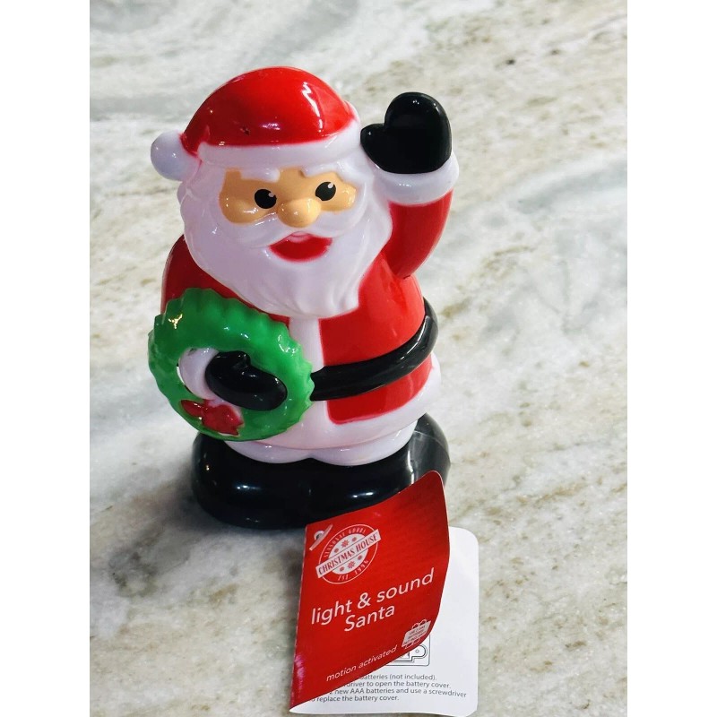 Greenbrier Christmas Light/Sound Santa Motion Activated 6 Inches