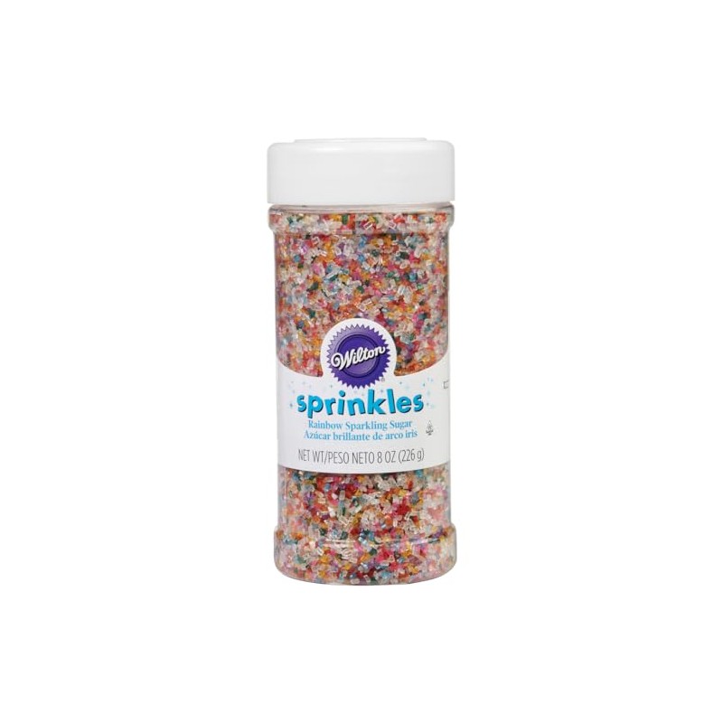 Wilton Rainbow Sparkling Sugars, 8-Ounce,Multicolored
