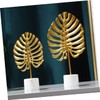 Ipetboom Golden Iron Monstera Leaf Ornament Large Artistic Desktop Decoration