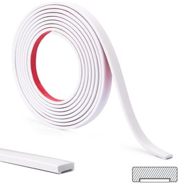 16.4 Ft Peel and Stick Trim,Flexible Peel and Stick Trim Molding,Molding Trim for Wall Tile Edges,Kitchen,Ceilings,Backsplash and Mirrior Frame Decor(White)