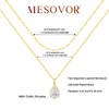 Mesovor Diamond Layered Necklaces for Women, 18K Gold Plated Cubic