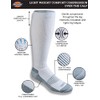 Dickies Men's Light Comfort Compression Over-the-calf Socks, White (4 Pairs),