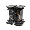 Modern Fluted Column Marble Bookends – Hand Carved, Polished Stone