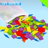 155 PCS Wooden Pattern Blocks Set, 24 Double-Sided Design Cards(48