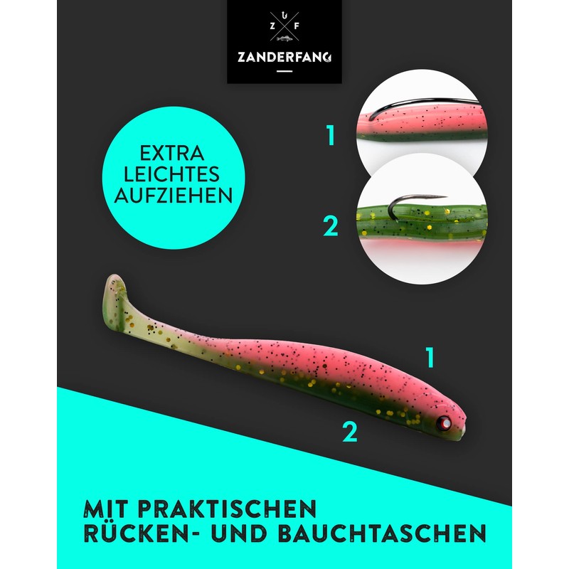 Zanderfang - Rubber fish for zander and perch flavoured with