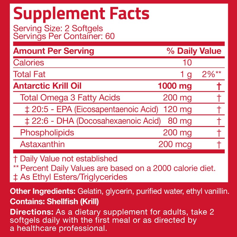 Bronson Antarctic Krill Oil 1000 mg with Omega-3s EPA, DHA,