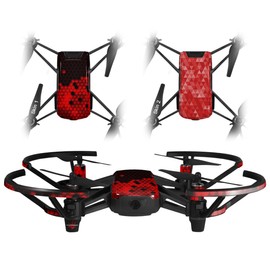 Skin Decal Wrap 2 Pack for DJI Ryze Tello Drone HEX Red Drone NOT Included