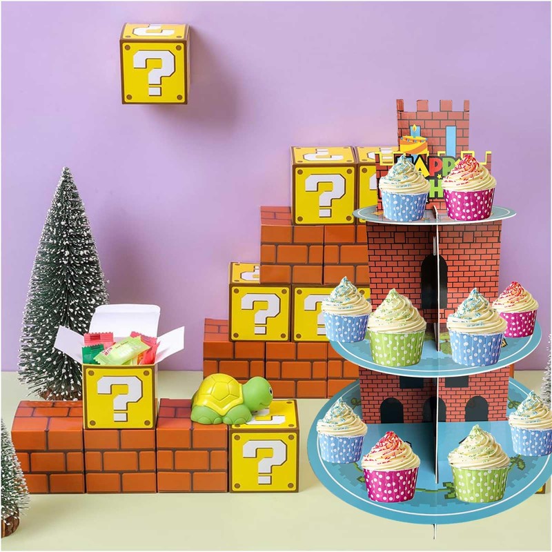 Zliisang Video Games Cupcake Stand Games Cupcake Toppers Birthday Party