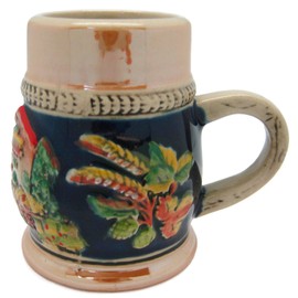 Essence of Europe Gifts E.H.G Oktoberfest German Hops Harvest Ceramic Beer Stein Shot Glass-2.5"