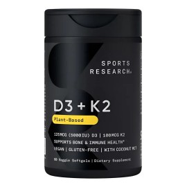 Vitamina K2 + D3 Con Aceite De Coco Orgánico 60 Cap