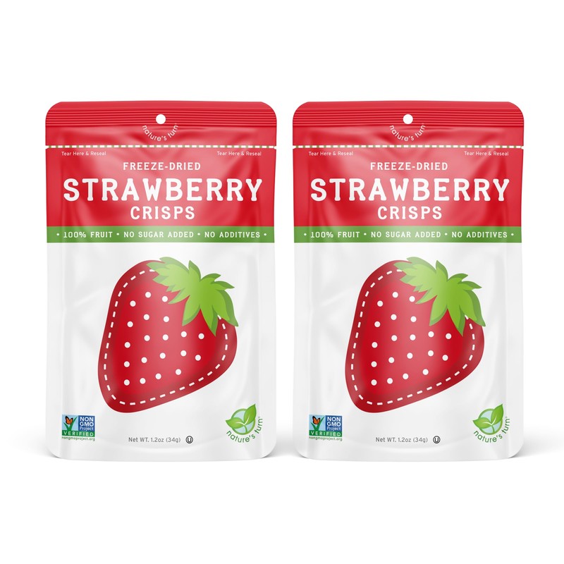 Nature’s Turn Freeze-Dried Strawberry Crisps – Healthy, Gluten-Free, Crispy &