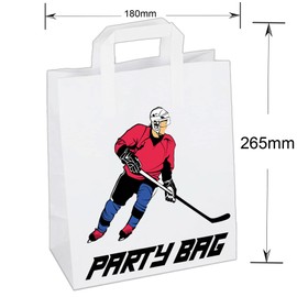 AK Giftshop Ice Hockey Party Bags Goody Loot Treat Gift Bags (Pack of 6)
