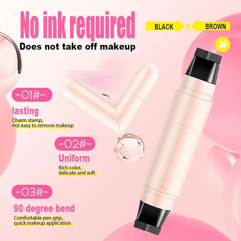 2 Pieces Gel Eyeliner Pencil Set, Foldable Eyeliner Stamp with