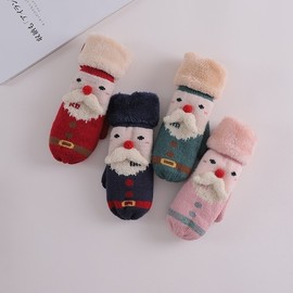 Women's Christmas Winter Mittens Gloves LF1564 One Size / A1731-Navy Blue 4ea