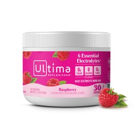 Ultima Replenisher Daily Electrolyte Powder Drink Mix – Sugar Free – Raspberry, 30 Servings – Hydration Powder with 6 Key Electrolytes and Trace Minerals – Keto Friendly, Vegan, Non-GMO
