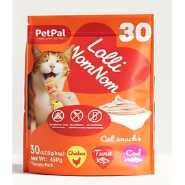 Feline Temptation Squeezable Cat Treats – 30 Count Variety Pack, Multi-Flavor Lickable Snacks, Supports Healthy Hydration, Creamy Texture, Natural Cat Treats for All Breeds