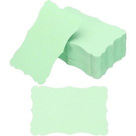 PATIKIL 3.7"x2.4" Tarjetas de Visita en Blanco de Papel Paquete de 120 Tarjetas Pequeñas de Índice para Palabras Notas Etiquetas de Papel Mini para Regalos DIY Color Verde Claro