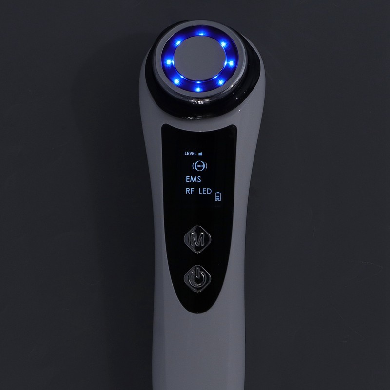 RF Face Beauty Machine Red Blue Lighting Skin Lifting Microcurrent