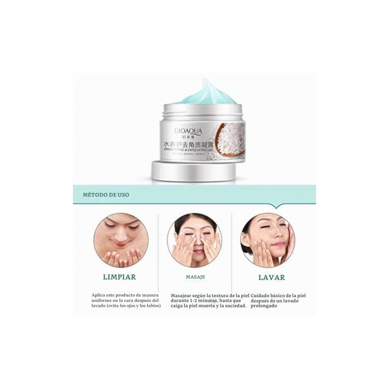 Gel Exfoliante De Arroz Remueve Células Muertas Bioaqua 140gr (2
