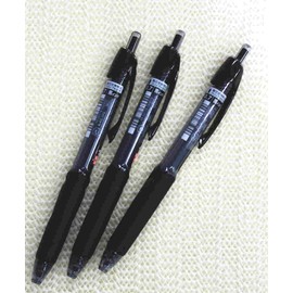 Uni-ball Power Tank Ballpoint Retractable & Fine Ballpoint Pen Rubber Grip Type-0.7mm-black Ink-value set of 3