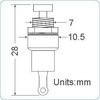 Proops 6 x Black Mini Latch Push to Make Curvy