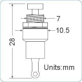 Proops 6 x Black Mini Latch Push to Make Curvy Shaped Prongs Switches (E2101) Free UK Postage