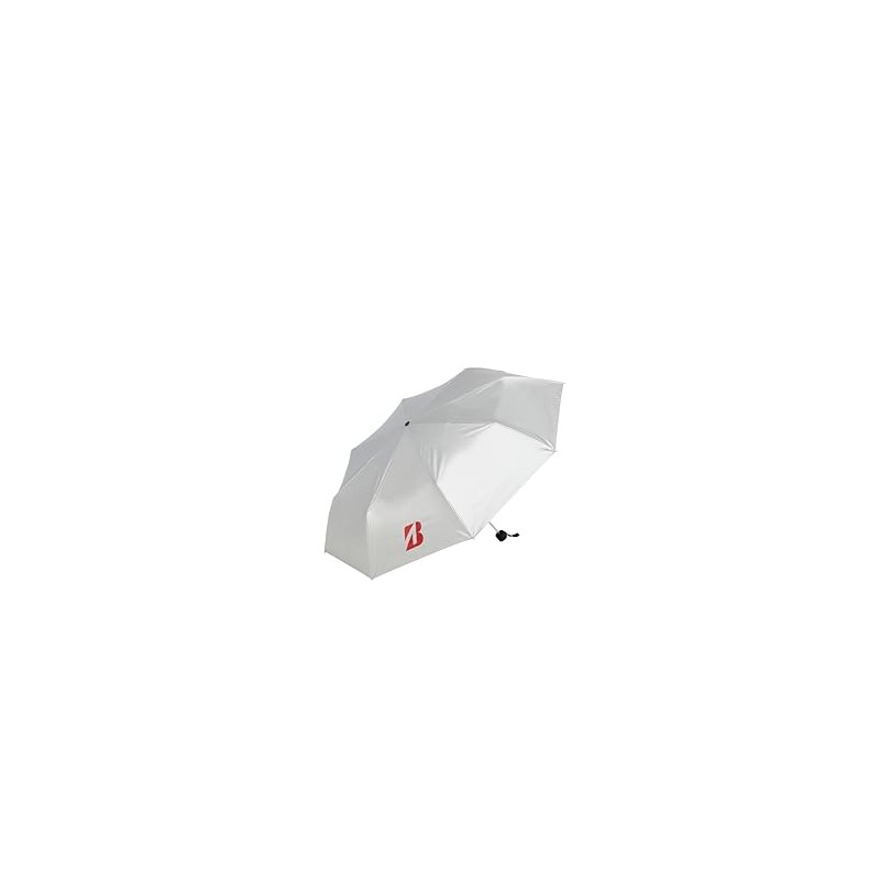 Bridgestone UM2403SR Folding Silver Umbrella, Silver/Red, 2024 Model