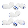 sourcingmap 3/8-inch Elbow Push Fit Tube Quick Connect 5pcs for