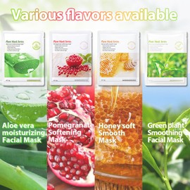 Kaely Variety Sheet Masks,Spa Party Face Masks for Kids Skin Care,Facial Mask Skincare Set Korean (12Pcs-Set01-Variety)