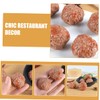 SUPVOX 5pcs Artificial Beef Meatball Model Fake Food Toy Realistic