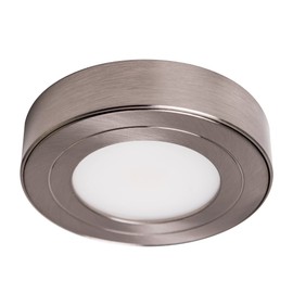 Armacost Lighting PureVue 233411 Dimmable LED Puck Light - Soft Bright White, Brushed Steel Finish