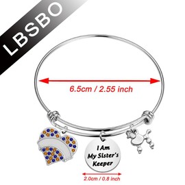 CENWA Sorority Gift I Am My Sister's Keeper Bracelet Sorority Gift For Soror Sister (Sister's Keeper br)