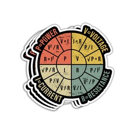 SODAVA | Ohms Law Stickers Ohms Law Wheel Sticker Electrical Sticker Diagram Electrical Electronics Engineer Gift Decoration Graphic Bumper Laptop