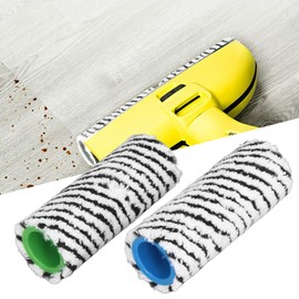 FUWE Washable Low Noise Replacement Brush Roller Microfiber Floor Roller for Karcher FC3 FC3D FC5 FC5D FC7 Black (FUWEgecspb3u9n-13)