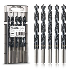 toolant 7/16" Cobalt Drill Bit Set(Pro) Titanium Aluminum Nitride Coated (TiAlN) with Bullet Point Tip, 5-Piece Bulk
