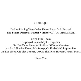 Unbranded Kneading Paddle for Homegear Premium Bread Maker Machine Model MBF-010 (S/G)