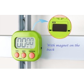 VEDA 4-Piece Digital Kitchen Timer Set, LCD Display, Multi-Function Electronic Timer for Kitchen, Study, Exercise Training (Not Including Battery)